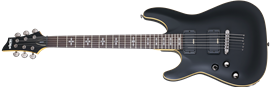 Schecter DIAMOND SERIES Demon-6 Satin Black Left Handed 6-String Electric Guitar 2022